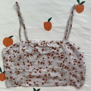 American Eagle Purple Floral Top